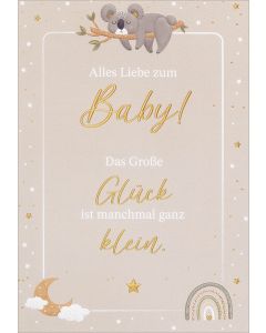 Faltkarte Geburt Alles Liebe zum Baby