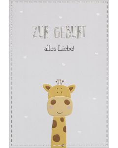 Faltkarte Zur Geburt alles Liebe