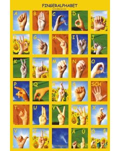 Lernposter 'Fingeralphabet'