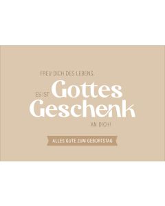 Faltkarte Gottes Geschenk an Dich