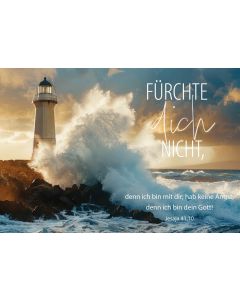 Poster A3 laminiert Fürchte dich nicht (Leuchtturm)