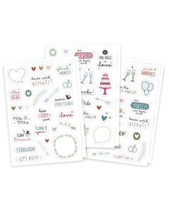 Sticker-Set Hochzeit