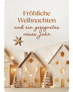Postkarte Fröhliche Weihnachten und ein gesegnetes neues Jahr