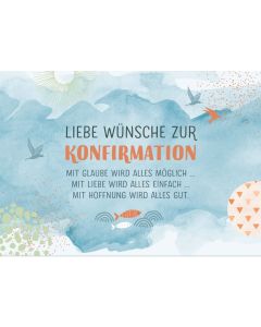 Faltkarte 'Liebe Wünsche zur Konfirmation'