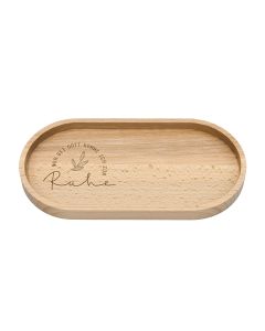 Holztablett Nur bei gott komme ich zur Ruhe