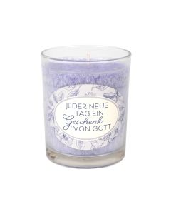 Duftkerzenglas 'Jeder neue Tag ein Geschenk von Gott'