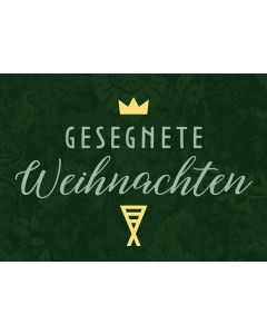 Minikarte 'Gesegnete Weihnachten' (Krone Krippe)