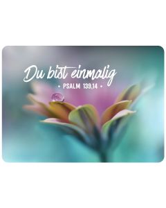 Postkarte Du bist einmalig