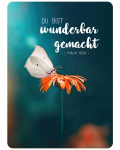 Postkarte Du bist wunderbar gemacht