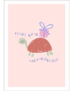 Postkarte Alles Gute nachträglich