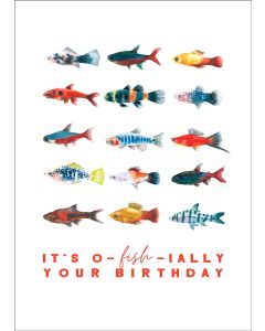 Postkarte It's o fish ially your Birthday