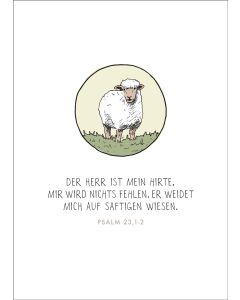 Postkarte Der Herr ist mein Hirte