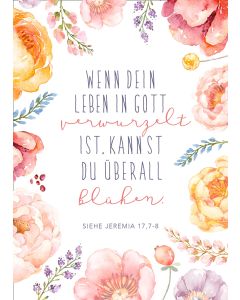 Postkarte Wenn dein Leben in Gott verwurzelt ist