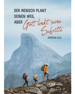 Postkarte der Mensch plant seinen Weg