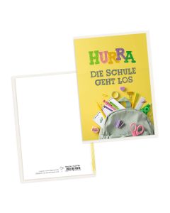 Faltkarte Hurra die Schule geht los