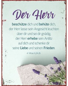 Metallschild 'Der Herr beschütze dich'