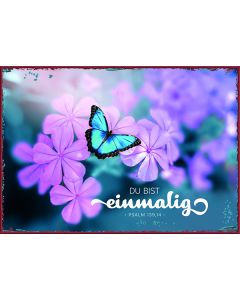 Metallschild 'Du bist einmalig'