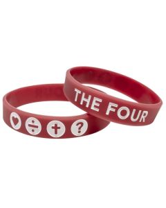 THE FOUR Armband bordeaux 18 cm