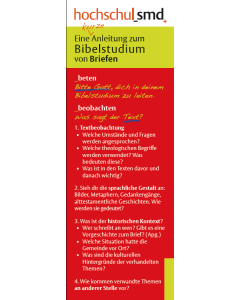Bibellesezeichen Briefe rot