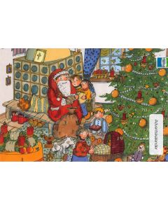 Adventskalender-Karte 'Weihnachtsmann'