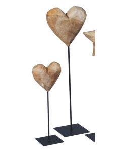 Holzherz (30 cm) mit Fuss