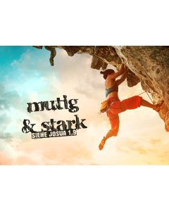 Postkarte 'mutig & stark' (Klettern) 1EX