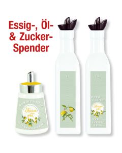 Set 'Essig-, Öl- & Zucker-Spender' 3-teilig