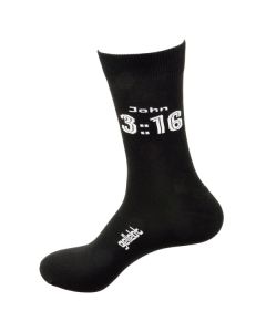 Socken 'geliebt - John 3:16' Gr. 42-46 schwarz