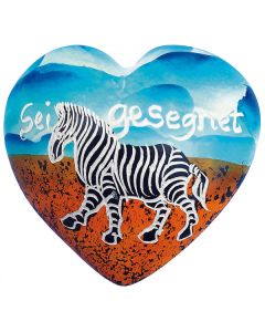 Herz 'Sei gesegnet' (Zebra)