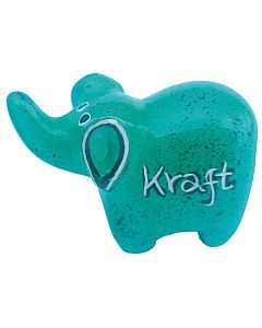 Speckstein-Elefant 'Kraft' türkis