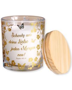 Duftkerzen-Glas 'Schenke uns deine Liebe - Gold-Edition'