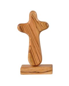 Standkreuz aus Olivenholz (10 cm)