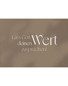 Postkarte 'Lass Gott deinen Wert zusprechen!' 12 Ex.