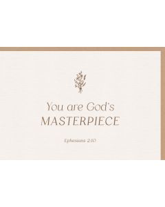 Faltkarte 'You are God's Masterpiece' Ephesians 2:10   1x