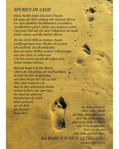 Postkarte 'Spuren im Sand' 12 Ex.