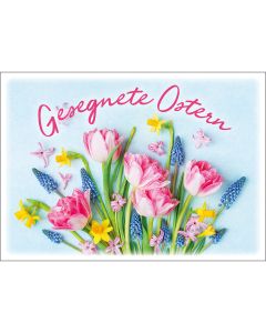 Postkarte Ostern 'Gesegnete Ostern' 4 Ex.