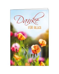 Faltkarte Dank 'Danke für alles'