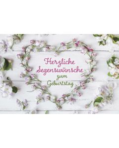 Faltkarte Geburtstag 'Herzliche Segenswünsche'