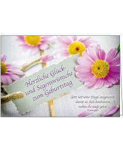 Faltkarte Geburtstag 'Gerbera'