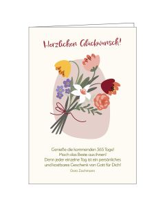 Faltkarte Geburtstag 'Herzlichen Glückwunsch!'