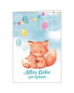 Faltkarte Geburt 'Alles Liebe zur Geburt'