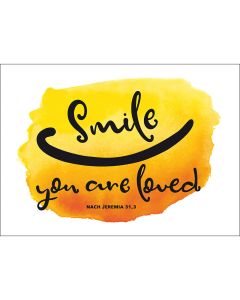 Fensterbild-Postkarte 'Smile ...'