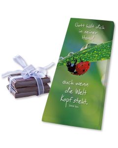 Schokolade 40 g 'Gott hält dich ...'