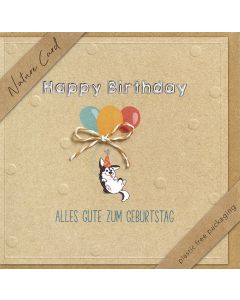 Faltkarte 'Happy Birthday/Alles Gute zum Geburtstag'