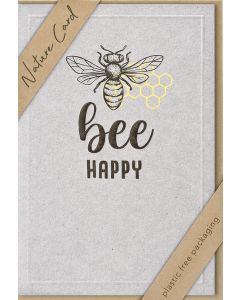 Faltkarte 'Bee happy'