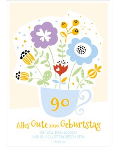 Faltkarte 'Alles Gute zum 90. Geburtstag'