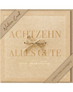 Faltkarte 'Achtzehn - Alles Gute zum Geburtstag'