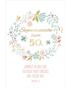 Faltkarte 'Segenswünsche zum 50.'