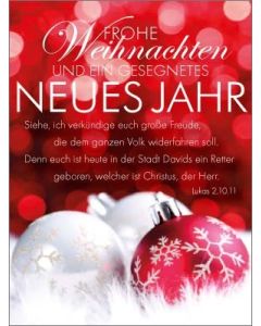 Faltkarte Weihnachten/Neujahr