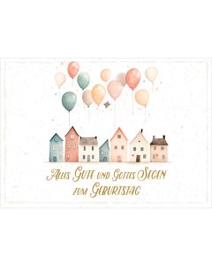 Postkarte 'Alles Gute und Gottes Segen zum Geburtstag' 12x